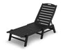 Polywood Polywood Black Nautical Chaise Black Chaise Lounger NAC2280BL 845748008129