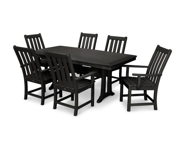 Polywood Polywood Black Vineyard 7-Piece Dining Set Black Dining Sets PWS407-1-BL 190609064326