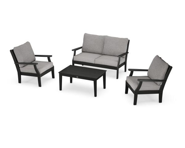 Polywood Polywood Braxton 4-Piece Deep Seating Chair Set Seating Sets