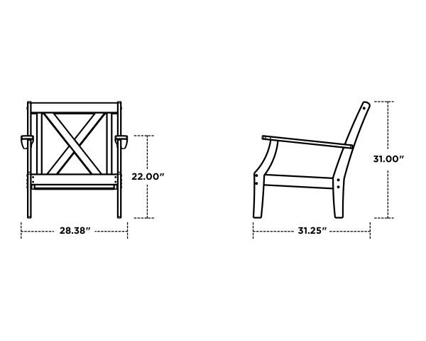 Polywood Polywood Braxton Deep Seating Chair Seating Sets