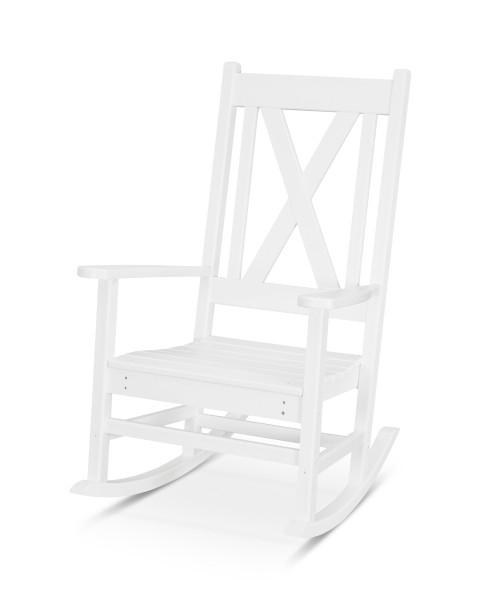 Polywood Polywood Braxton Porch Rocking Chair White Rocking Chair R180WH 190609112669