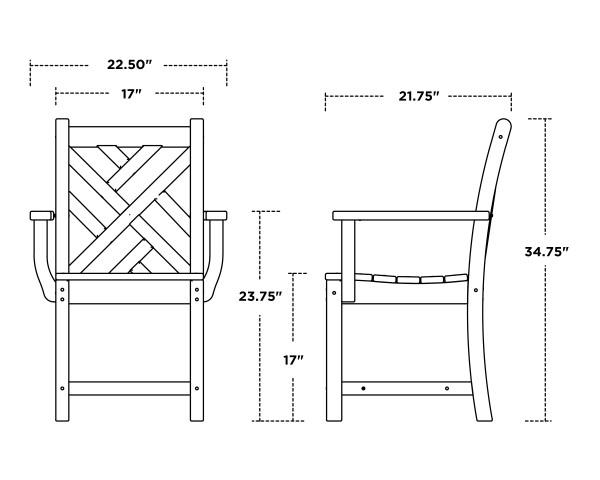 Polywood Polywood Chippendale Dining Arm Chair Arm Chair