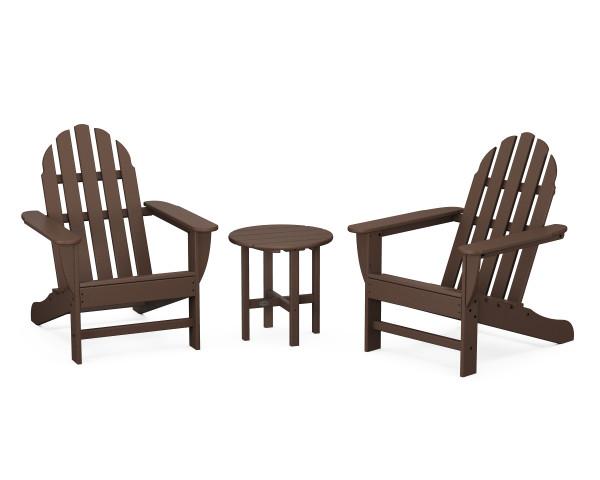 Polywood Polywood Classic Adirondack 3-Piece Set Mahogany Adirondack Chair PWS417-1-MA 190609071270