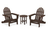 Polywood Polywood Classic Folding Adirondack 3-Piece Set Mahogany Adirondack Chair PWS214-1-MA 190609068898