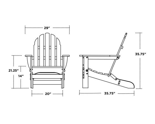 Polywood Polywood Classic Folding Adirondack Chair Adirondack Chair