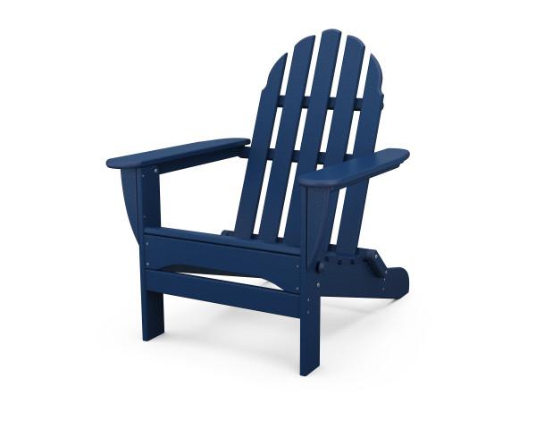 Polywood Polywood Classic Folding Adirondack Chair Navy Adirondack Chair AD5030NV 190609098444