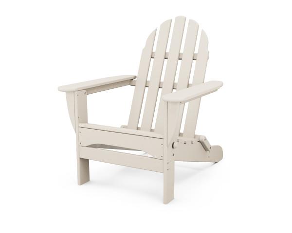 Polywood Polywood Classic Folding Adirondack Chair Sand Adirondack Chair AD5030SA 845748000536