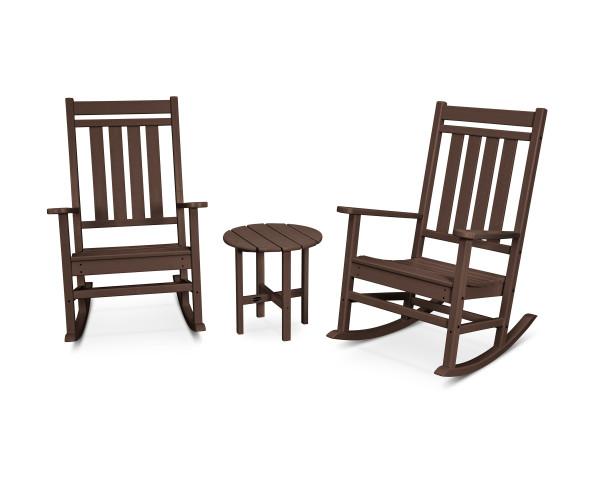 Polywood Polywood Estate 3-Piece Rocking Chair Set Mahogany Rocking Chair PWS471-1-MA 190609113987