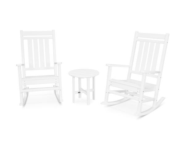 Polywood Polywood Estate 3-Piece Rocking Chair Set White Rocking Chair PWS471-1-WH 190609114014