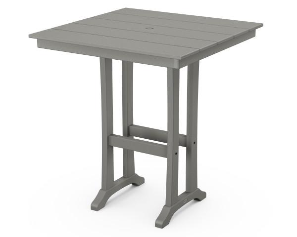 Polywood Polywood Farmhouse Trestle 37" Bar Table Slate Grey Bar Table PLB81-T1L1GY 190609025440