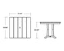 Polywood Polywood Farmhouse Trestle 37" Dining Table Dining Table