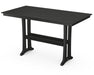 Polywood Polywood Farmhouse Trestle 37" x 72" Bar Table Black Bar Table PLB83-T1L1BL 190609039461