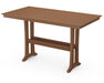 Polywood Polywood Farmhouse Trestle 37" x 72" Bar Table Teak Bar Table PLB83-T1L1TE 190609041181