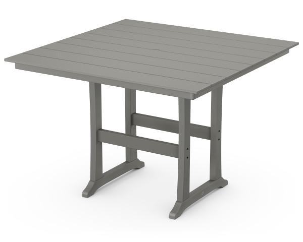 Polywood Polywood Farmhouse Trestle 59" Bar Table Slate Grey Bar Table PLB85-T1L1GY 190609020087