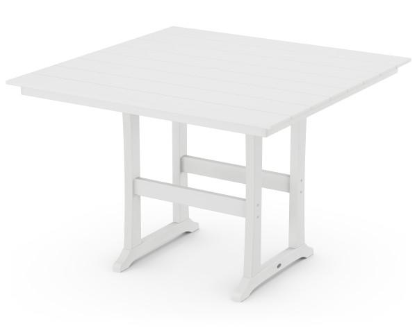 Polywood Polywood Farmhouse Trestle 59" Bar Table White Bar Table PLB85-T1L1WH 190609017308