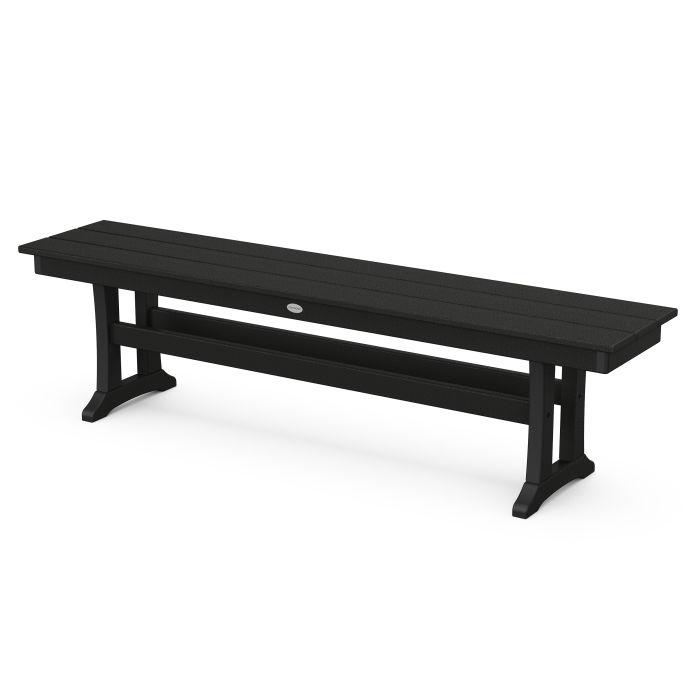 Polywood Polywood Farmhouse Trestle 65" Bench Black Bench PL36-T1L1-Black