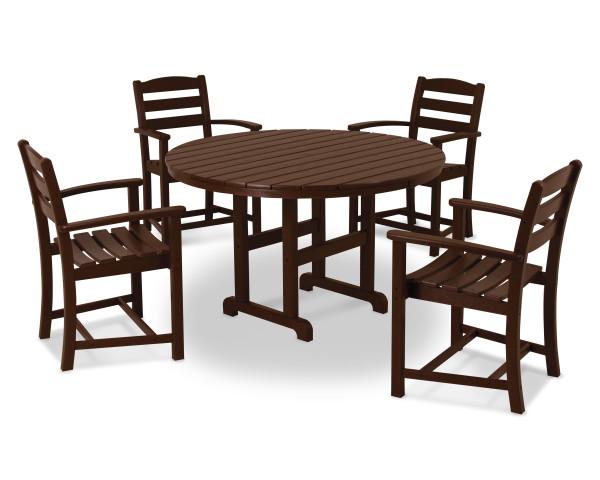 Polywood Polywood La Casa Caf‚ 5-Piece Dining Set Mahogany Dining Sets PWS100-1-MA 845748031578