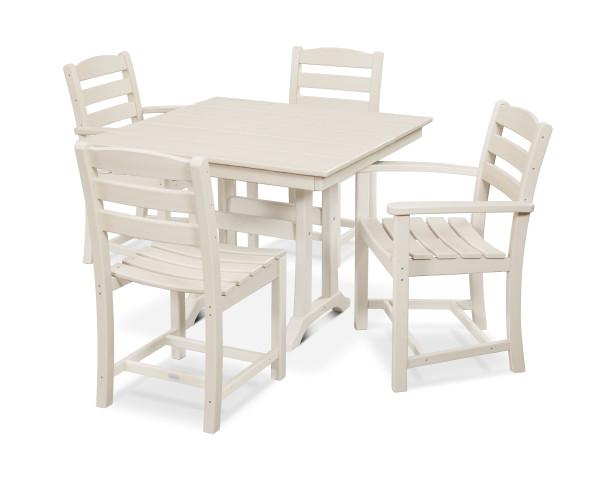 Polywood Polywood La Casa Caf‚ 5-Piece Farmhouse Trestle Dining Set Sand Dining Sets PWS436-1-SA 190609083471