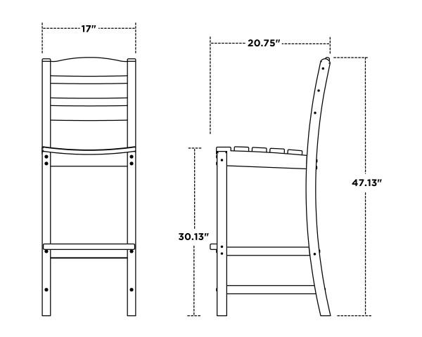 Polywood Polywood La Casa Cafš Bar Side Chair Chair