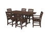 Polywood Polywood Lakeside 7-Piece Farmhouse Dining Set Mahogany Dining Sets PWS516-1-MA 190609143670