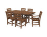 Polywood Polywood Lakeside 7-Piece Farmhouse Dining Set Teak Dining Sets PWS516-1-TE 190609143694