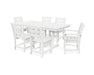 Polywood Polywood Lakeside 7-Piece Farmhouse Dining Set White Dining Sets PWS516-1-WH 190609143700