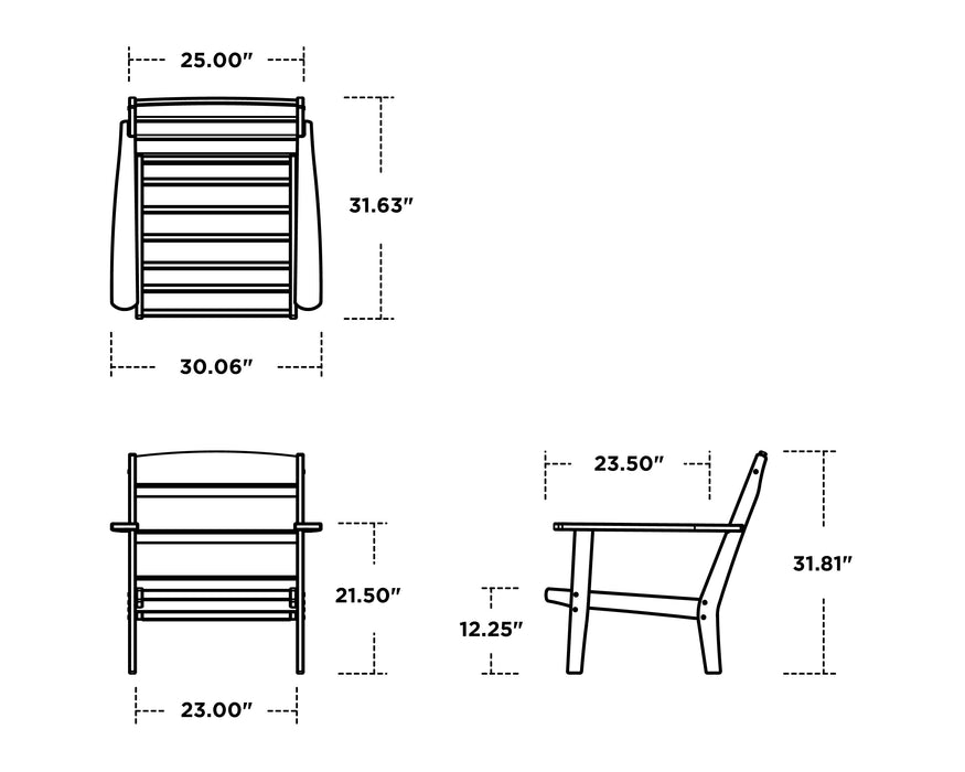 Polywood Polywood Lakeside Deep Seating Chair Seating Chair