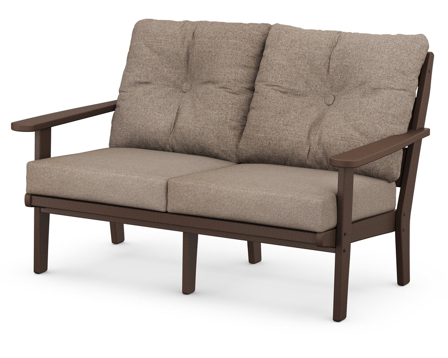 Polywood Polywood Lakeside Deep Seating Loveseat Mahogany / Spiced Burlap Loveseat 4412-MA146010 190609136931