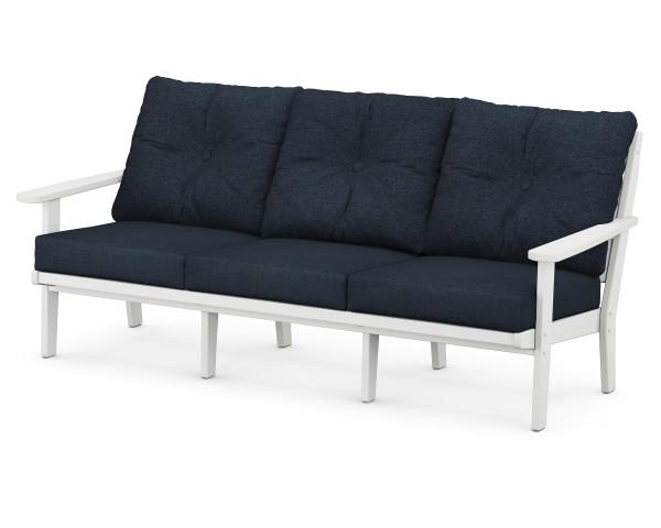 Polywood Polywood Lakeside Deep Seating Sofa White / Marine Indigo Sofa 4413-WH145991 190609137280