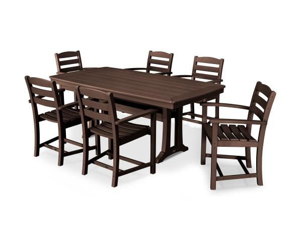 Polywood Polywood Mahogany 7 Piece La Casa Arm Chair Dining Set Mahogany Dining Sets PWS297-1-MA 190609013065