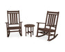 Polywood Polywood Mahogany Estate 3-Piece Rocking Chair Set Mahogany Rocking Chair PWS471-1-MA 190609113987