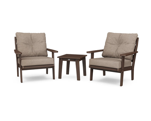 Polywood Polywood Mahogany Lakeside 3-Piece Deep Seating Chair Set Mahogany Seating Sets PWS518-2-MA146010 190609143939