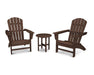 Polywood Polywood Mahogany Nautical 3-Piece Adirondack Set Mahogany Adirondack Chair PWS498-1-MA 190609128738