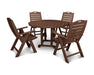 Polywood Polywood Mahogany Nautical 5-Piece Dining Set Mahogany Dining Sets PWS260-1-MA 845748094986