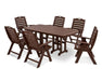 Polywood Polywood Mahogany Nautical 7-Piece Dining Set Mahogany Dining Sets PWS125-1-MA 845748051385