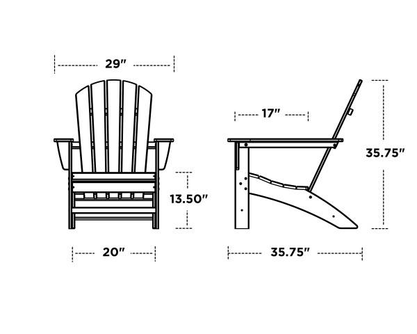 Polywood Polywood Mahogany Nautical Adirondack Chair Mahogany Adirondack Chair AD410MA 190609039980