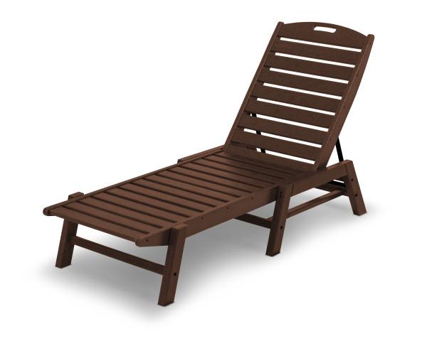 Polywood Polywood Mahogany Nautical Chaise Mahogany Chaise Lounger NAC2280MA 845748008143