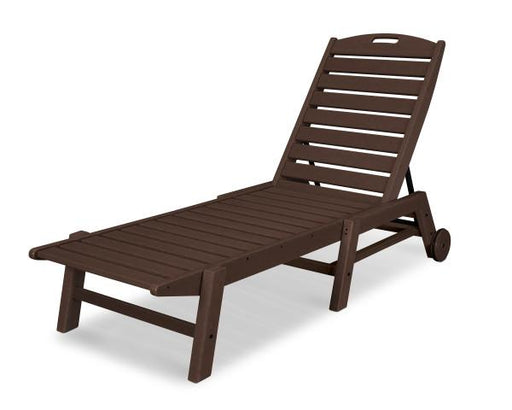 Polywood Polywood Mahogany Nautical Chaise with Wheels Mahogany Chaise Lounger NAW2280MA 845748037341