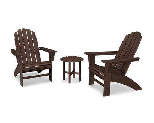 Polywood Polywood Mahogany Vineyard 3-Piece Curveback Adirondack Set Mahogany Adirondack Chair PWS418-1-MA 190609071393