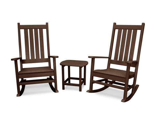 Polywood Polywood Mahogany Vineyard 3-Piece Rocking Set Mahogany Rocking Chair PWS355-1-MA 190609058394