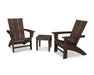 Polywood Polywood Modern 3-Piece Curveback Adirondack Set Mahogany Adirondack Chair PWS420-1-MA 190609071775