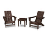 Polywood Polywood Modern Adirondack 3-Piece Set Mahogany Adirondack Chair PWS502-1-MA 190609133442