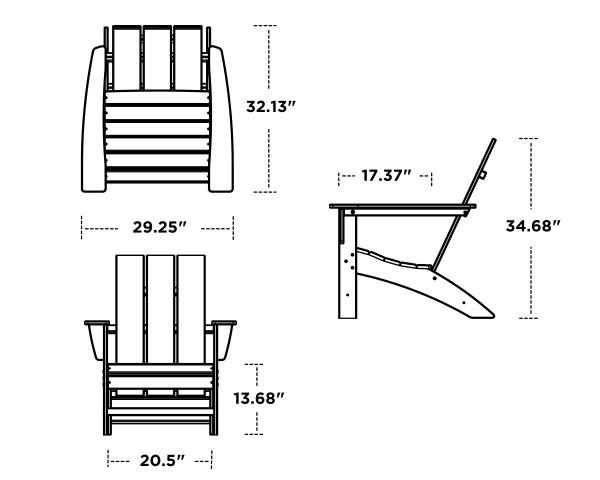 Polywood Polywood Modern Adirondack Chair Adirondack Chair