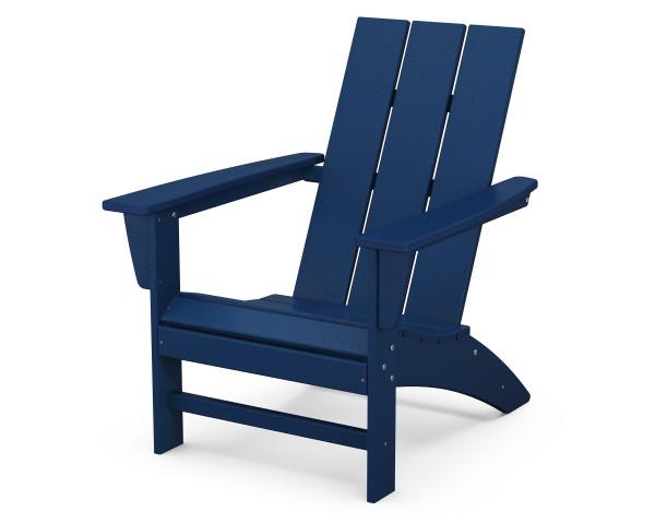 Polywood Polywood Modern Adirondack Chair Navy Adirondack Chair AD420NV 190609098628