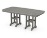 Polywood Polywood Nautical 37" x 72" Dining Table Slate Grey Dining Table NCT3772GY 845748021913