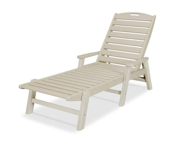 Polywood Polywood Nautical Chaise with Arms Sand Chaise Lounger NCC2280SA 845748001755