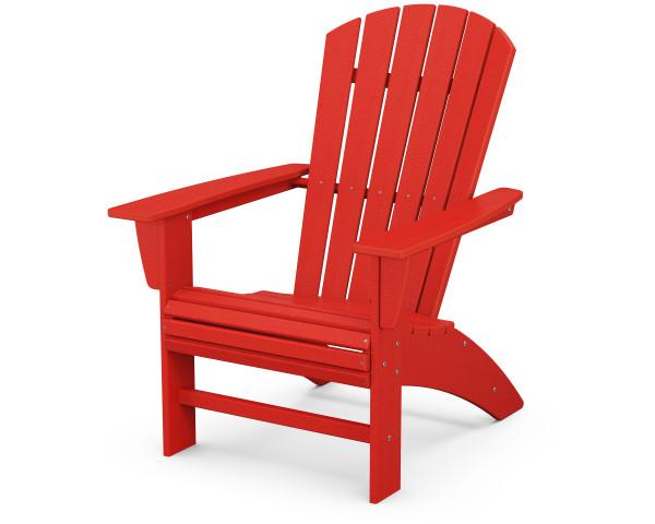 Polywood Polywood Nautical Curveback Adirondack Chair Sunset Red Adirondack Chair AD610SR 190609046452