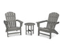 Polywood Polywood Navy Nautical 3-Piece Adirondack Set Navy Adirondack Chair PWS498-1-NV 190609128745