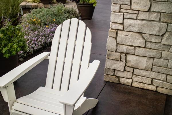 Polywood Polywood Navy Vineyard Adirondack Chair Navy Adirondack Chair AD400NV 190609098727