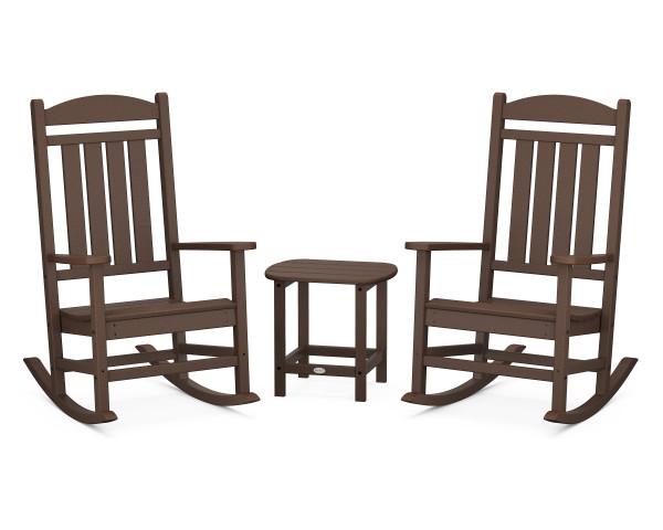 Polywood Polywood Presidential Rocker 3-Piece Set Mahogany Rocking Chair PWS166-1-MA 190609007033